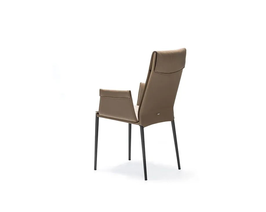 Cattelan Italia Isabel ML High-Back Dining Armchair – Synthetic Leather & Micro Nubuk