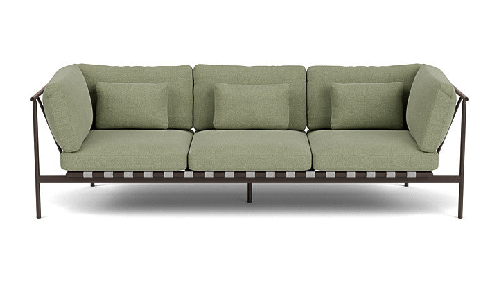Barlow Tyrie Around Deep Seating Triple Lounge Sofa with Aluminium Arms