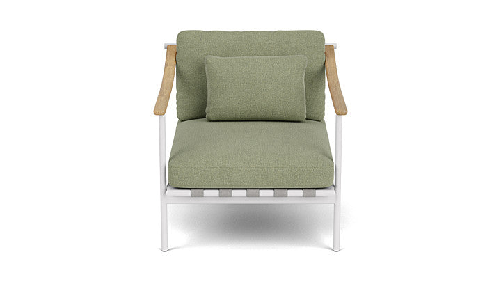 Barlow Tyrie Around Deep Seating Single Lounge Chair with Teak Arms