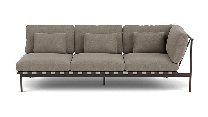 Barlow Tyrie Around Deep Seating Triple Lounge Sofa with Aluminium Right Arm