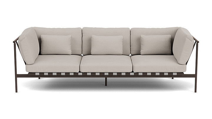 Barlow Tyrie Around Deep Seating Triple Lounge Sofa with Aluminium Arms