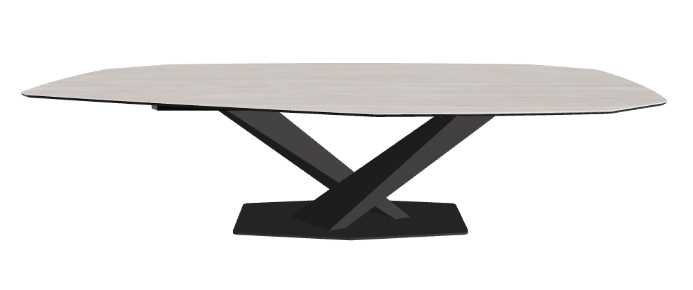 Cattelan Italia Stratos Keramik Biscuit & Polygon Shaped Dining Table