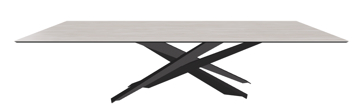 300x120x74.5h Rectangle Shaped_Colosseo_Black Embossed