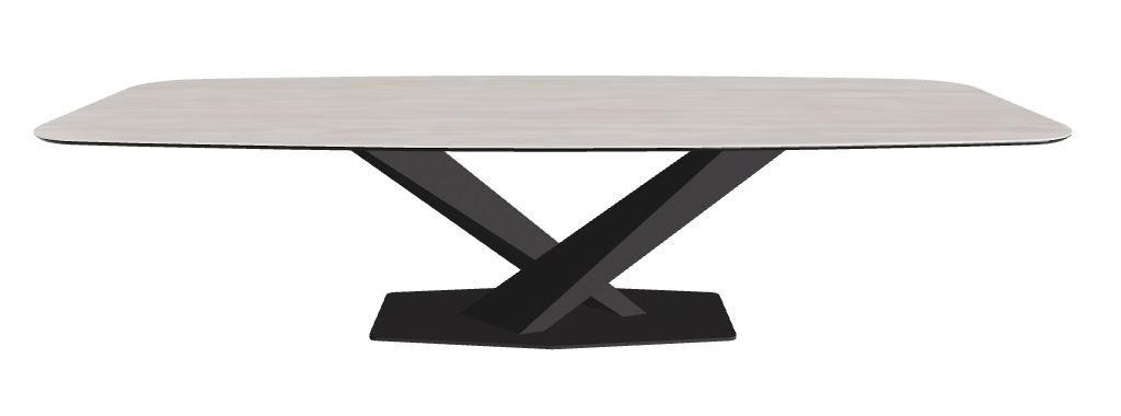 Cattelan Italia Stratos Keramik Barrel-Shaped Dining Table – 300x120x75h