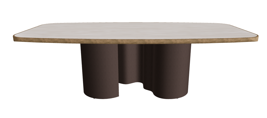 240x120x75h Barrel Shaped_Colosseo_Bronze Embossed_Brushed Bronze
