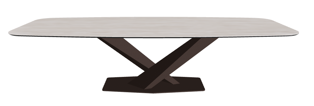 Cattelan Italia Stratos Keramik Barrel-Shaped Dining Table – 300x120x75h