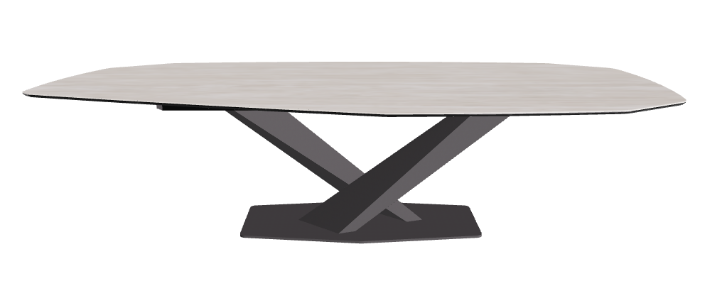 Cattelan Italia Stratos Keramik Biscuit & Polygon Shaped Dining Table