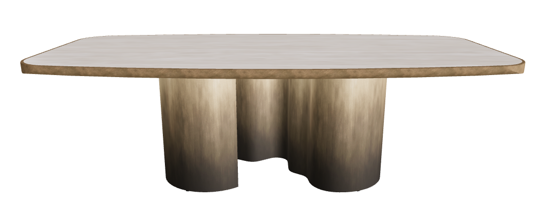 240x120x75h Barrel Shaped_Colosseo_Oxy Brass_Brushed Bronze