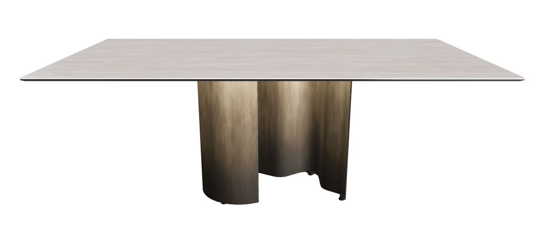 200x106x74h Rectangle Shaped_Colosseo_Oxy Brass