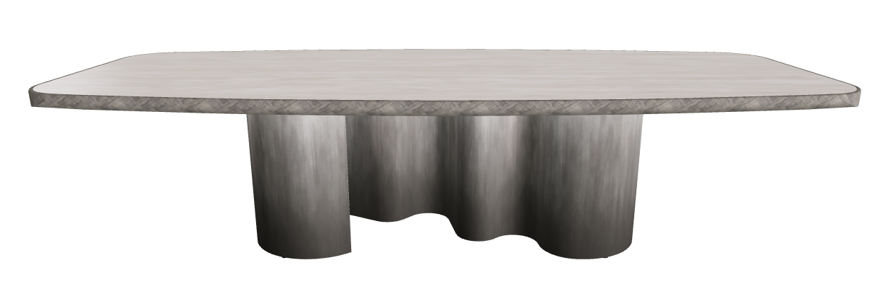 300x128x75h Barrel Shaped_Colosseo_Oxy Grey_Brushed Grey