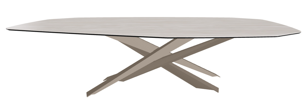 300x130x74.5h Polygon Shaped_Colosseo_Titanium Embossed