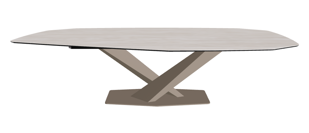 Cattelan Italia Stratos Keramik Biscuit & Polygon Shaped Dining Table