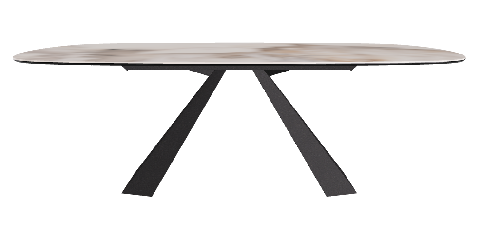 Cattelan Italia Eliot Keramik Biscuit Shaped Dining Table – 220x120x73h
