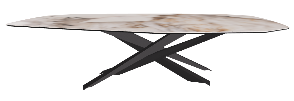 300x130x74.5h Polygon Shaped_Corcovado_Black Embossed