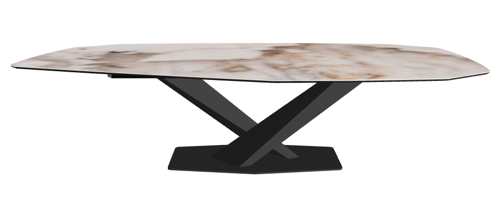 Cattelan Italia Stratos Keramik Biscuit & Polygon Shaped Dining Table