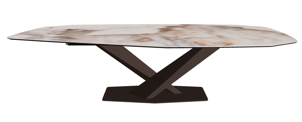 Cattelan Italia Stratos Keramik Biscuit & Polygon Shaped Dining Table