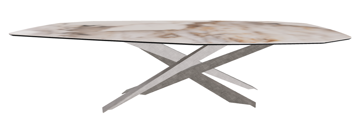 300x130x74.5h Polygon Shaped_Corcovado_Brushed Grey