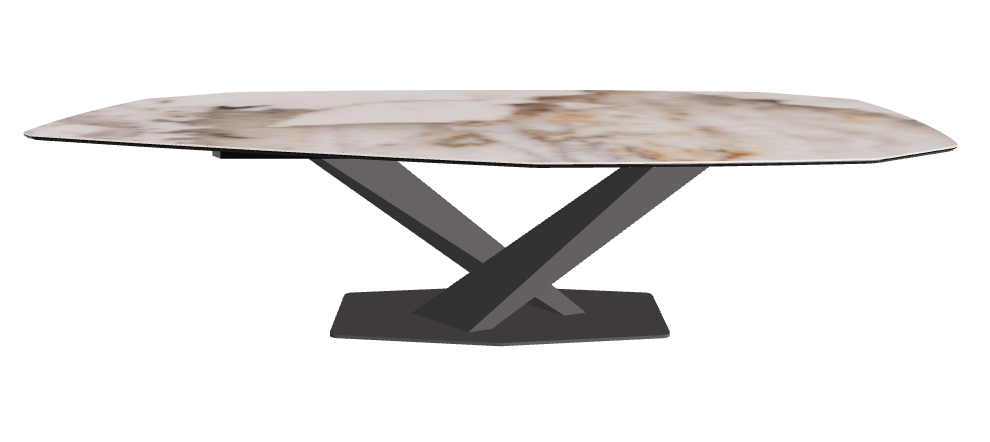 Cattelan Italia Stratos Keramik Biscuit & Polygon Shaped Dining Table