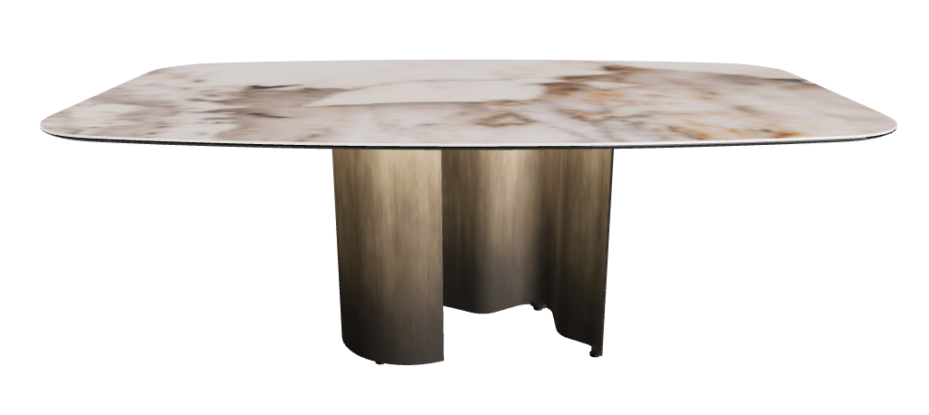 200x120x74h Barrel Shaped_Corcovado_Oxy Brass