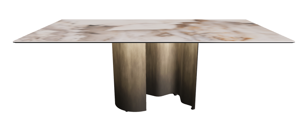 200x106x74h Rectangle Shaped_Corcovado_Oxy Brass