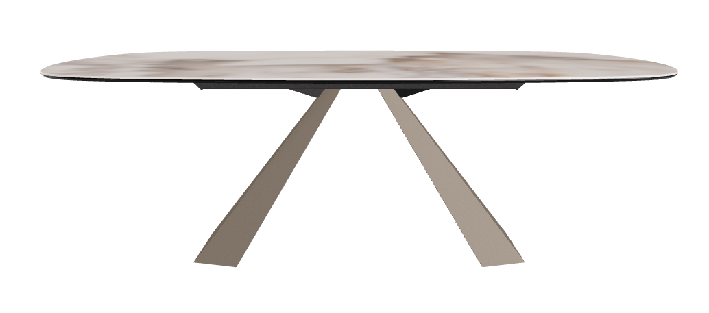 Cattelan Italia Eliot Keramik Biscuit Shaped Dining Table – 220x120x73h