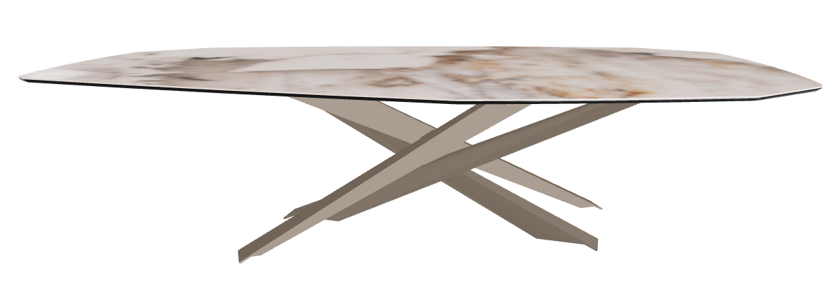 300x130x74.5h Polygon Shaped_Corcovado_Titanium Embossed