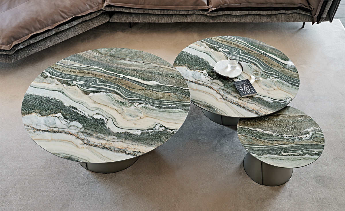 Cattelan Italia ALBERT Keramik Coffee Table Ø100x38h – Fast Delivery