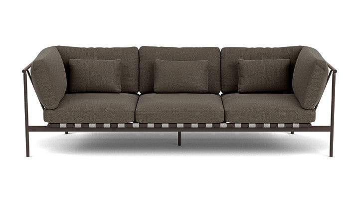 Barlow Tyrie Around Deep Seating Triple Lounge Sofa with Aluminium Arms