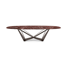 Cattelan Italia Skorpio Round & Biscuit Shaped Marble Dining Table
