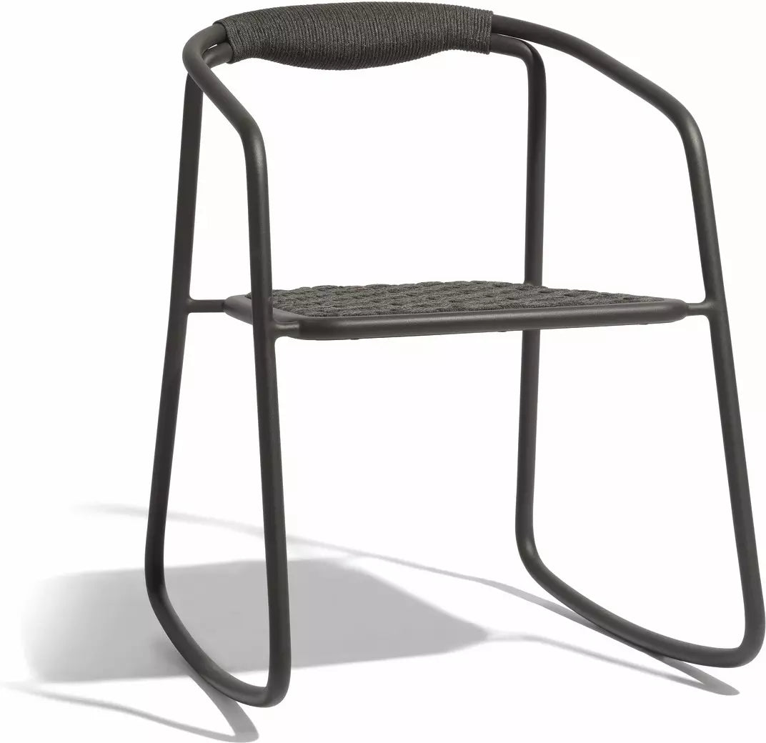 Manutti Duo rocking chair lava rope,5mm anthracite