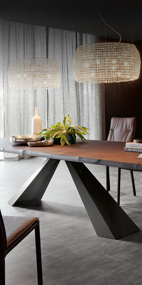 Cattelan Italia Eliot Wood Live Edged Dining Table
