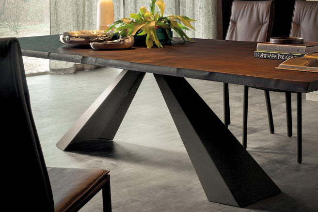 Cattelan Italia Eliot Wood Live Edged Dining Table – Fast Delivery