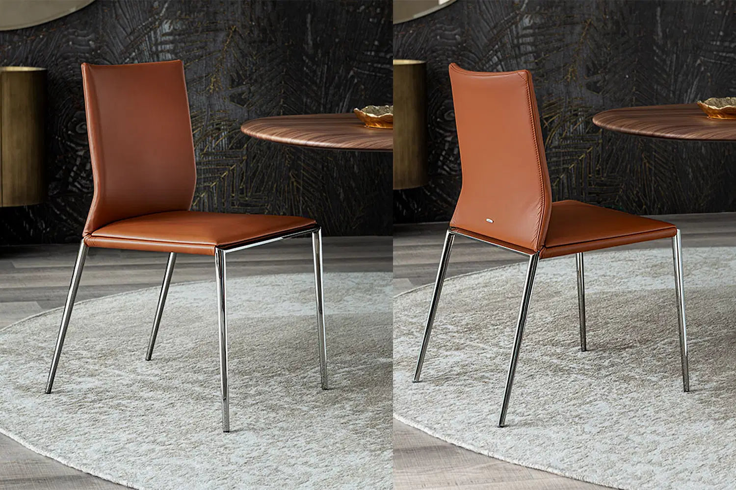 Cattelan Italia Eva Dining Chair – Soft Leather & Glove Soft Leather
