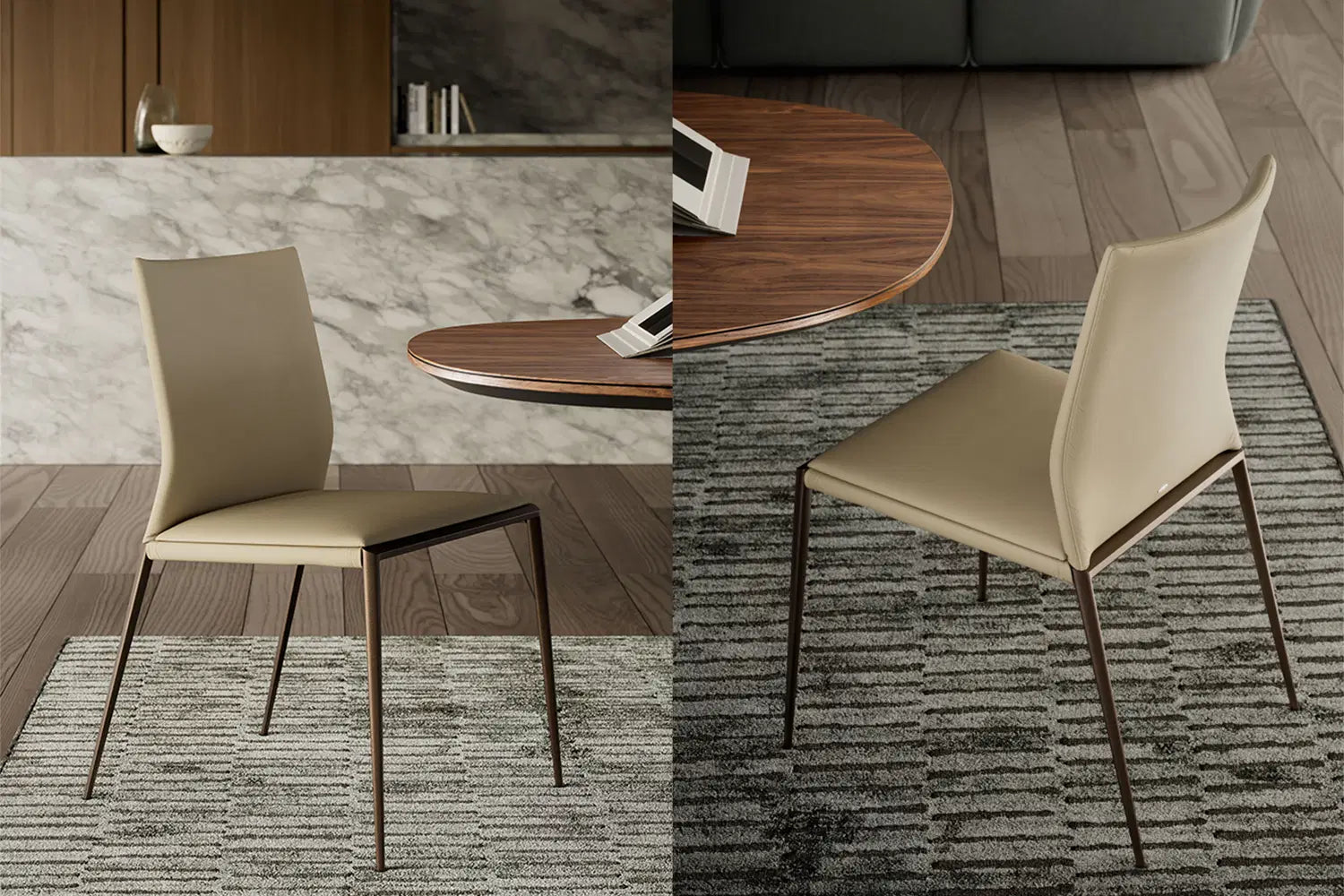 Cattelan Italia Eva Dining Chair – Soft Leather & Glove Soft Leather