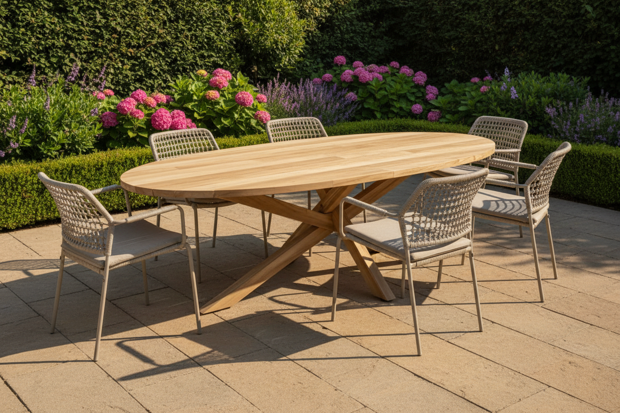 4 Seasons Outdoor Barista 6 Seat Dining Set With Prado 240cm Table