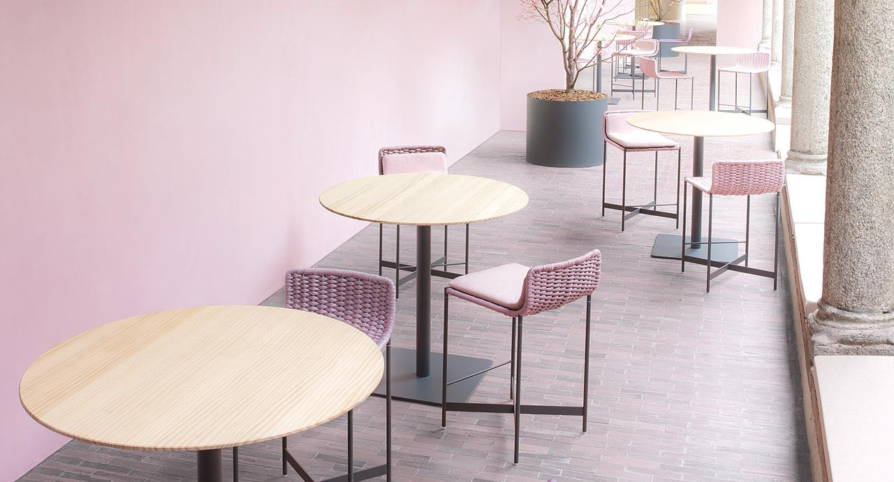 Paola Lenti Giro Adjustable Height Tables