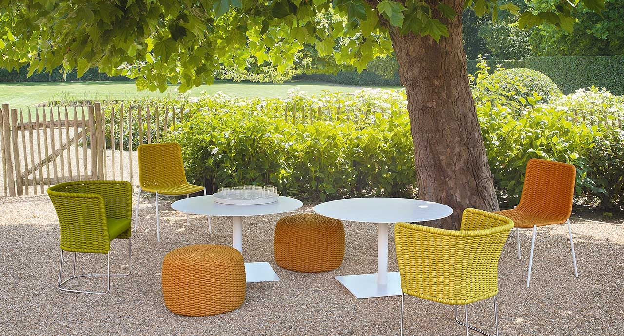 Paola Lenti Giro Adjustable Height Tables