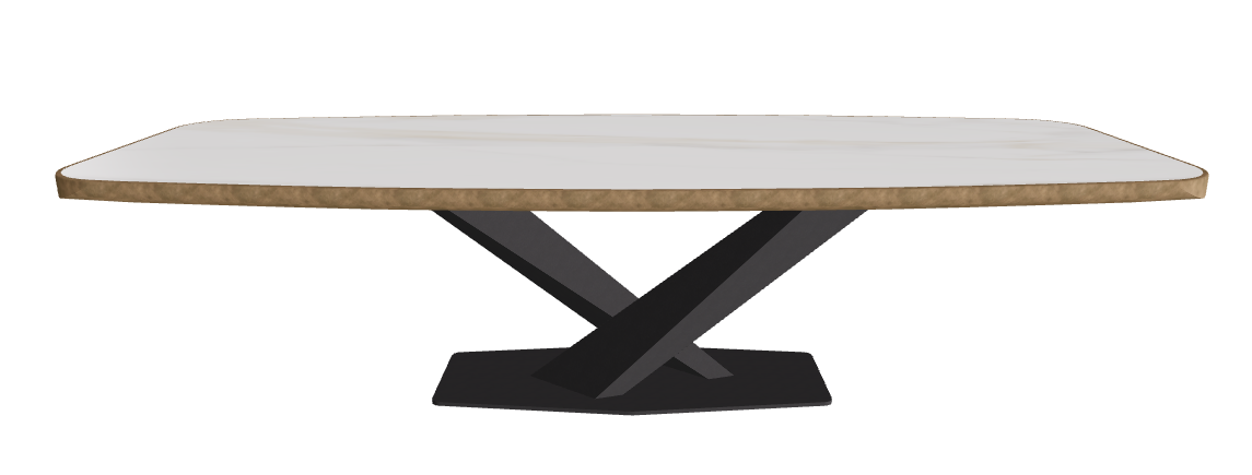 Glossy Golden Calacatta_Black Embossed_Brushed Bronze