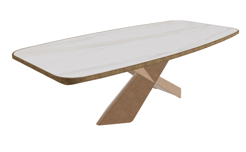 Glossy Golden Calacatta_Brushed Bronze_Brushed Bronze