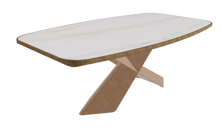 Glossy Golden Calacatta_Brushed Bronze_Brushed Bronze