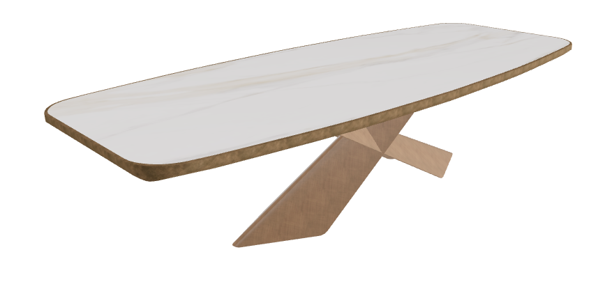 Glossy Golden Calacatta_Brushed Bronze_Brushed Bronze