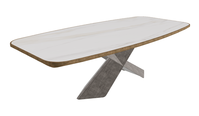 Glossy Golden Calacatta_Brushed Grey_Brushed Bronze