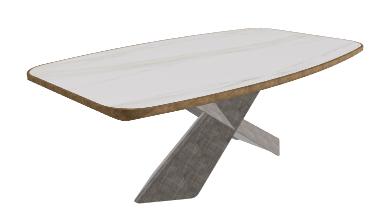 Glossy Golden Calacatta_Brushed Grey_Brushed Bronze