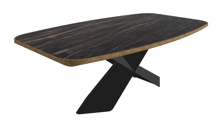 Glossy Portoro_Black Embossed_Brushed Bronze