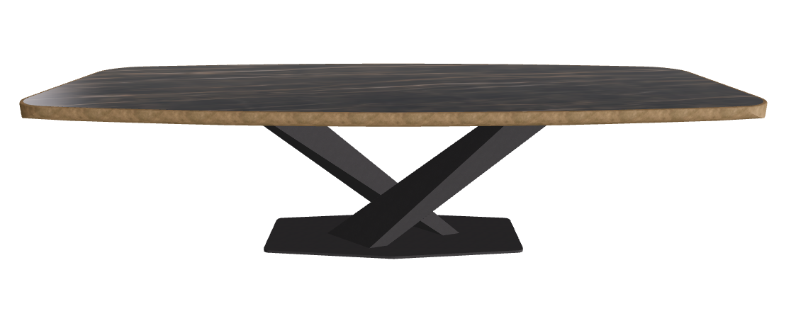 Glossy Portoro_Black Embossed_Brushed Bronze