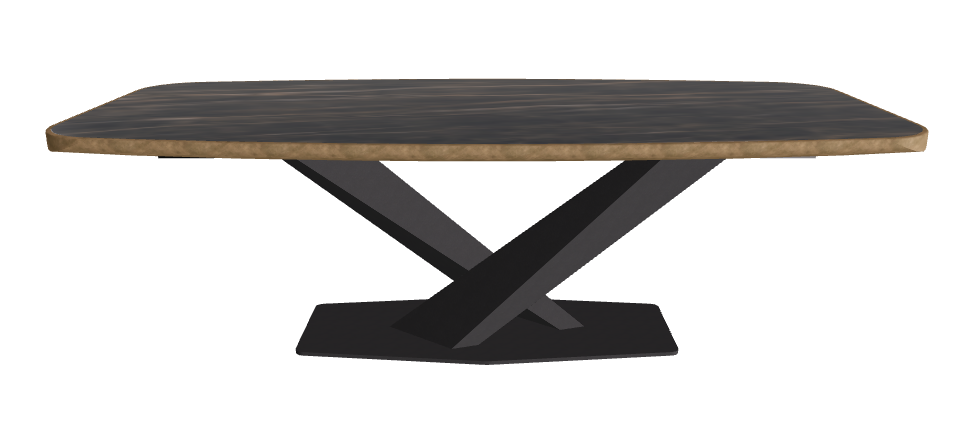 Glossy Portoro_Black Embossed_Brushed Bronze