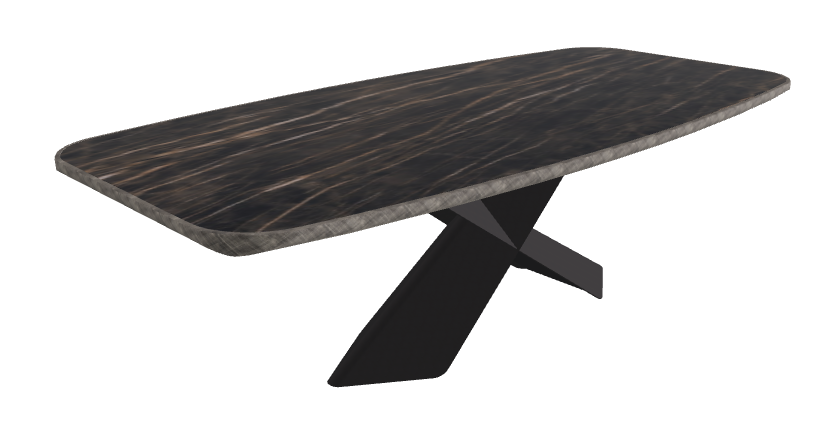 Glossy Portoro_Black Embossed_Brushed Grey