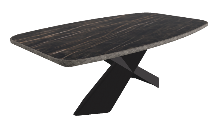 Glossy Portoro_Black Embossed_Brushed Grey