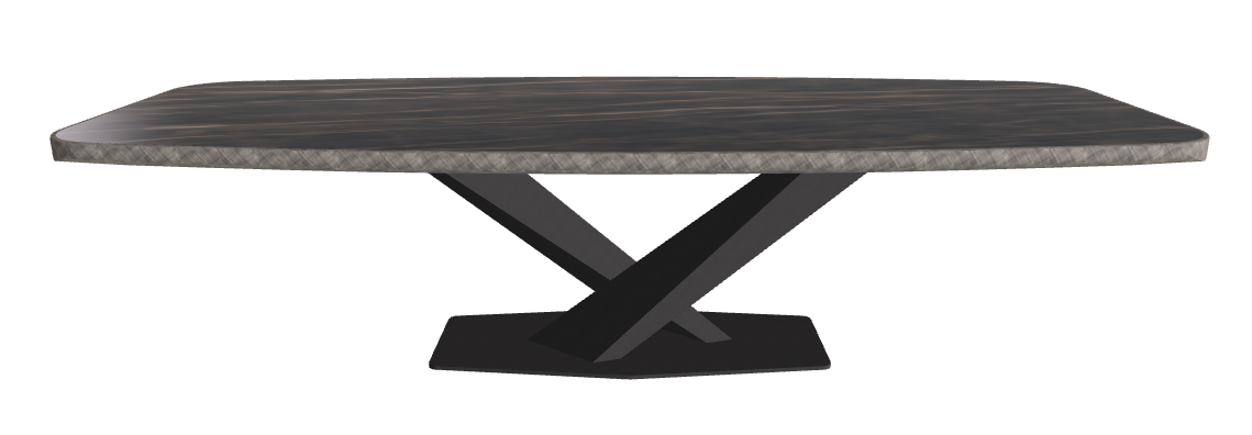 Glossy Portoro_Black Embossed_Brushed Grey