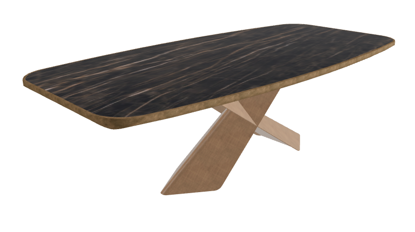 Glossy Portoro_Brushed Bronze_Brushed Bronze